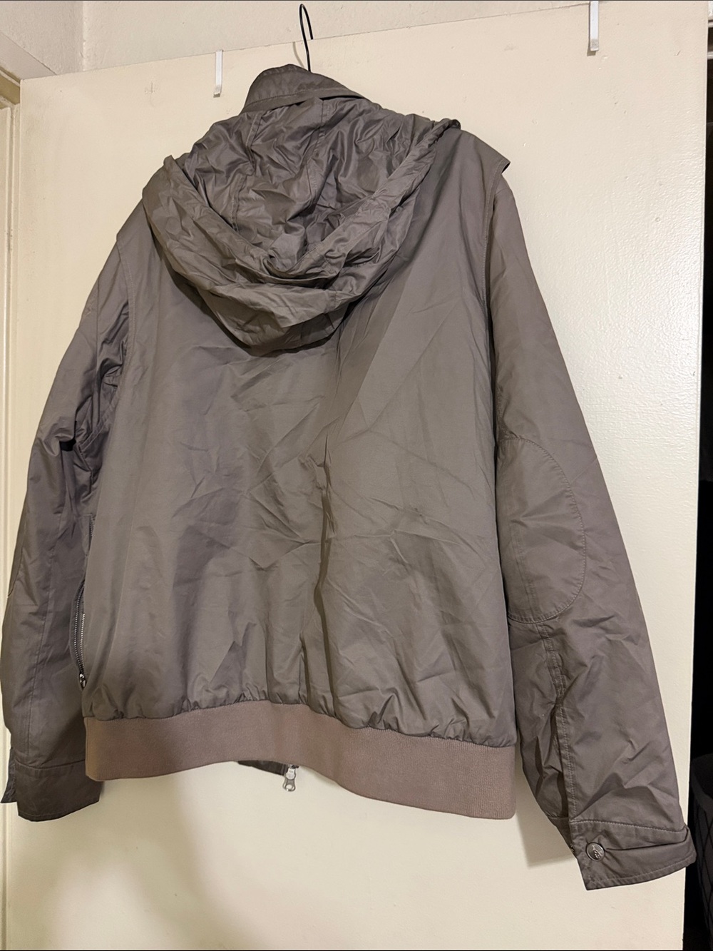 Y-3 Yohji Yamamoto grey hooded bomber jacket - Picture 2 of 8